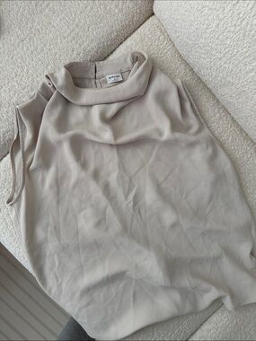 Babaton Sleeveless Mock Neck Camisole in Light Taupe